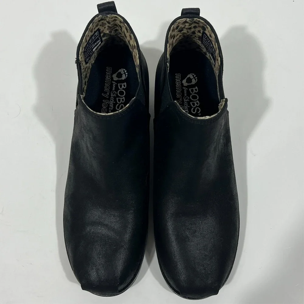 Skechers BOBS Chill Wedge Cruising‎ Altitude Boot Black Women's Size 7